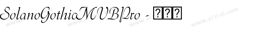 SolanoGothicMVBPro 字体转换